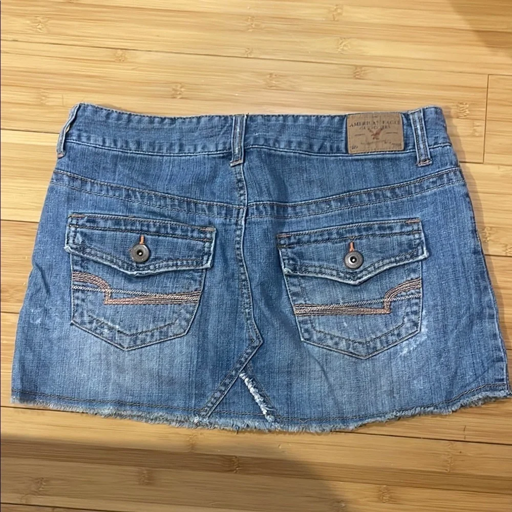 American Eagle Distressed Paint Splatter mini skirt